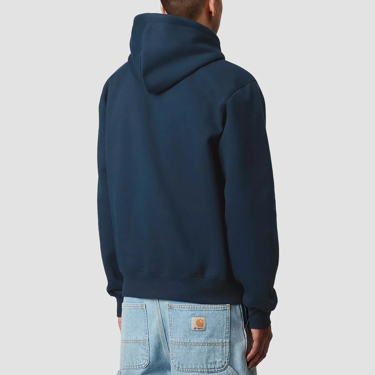 Carhartt WIP Hooded Pullover Hoodie Ink/Air Yellow - Image 2