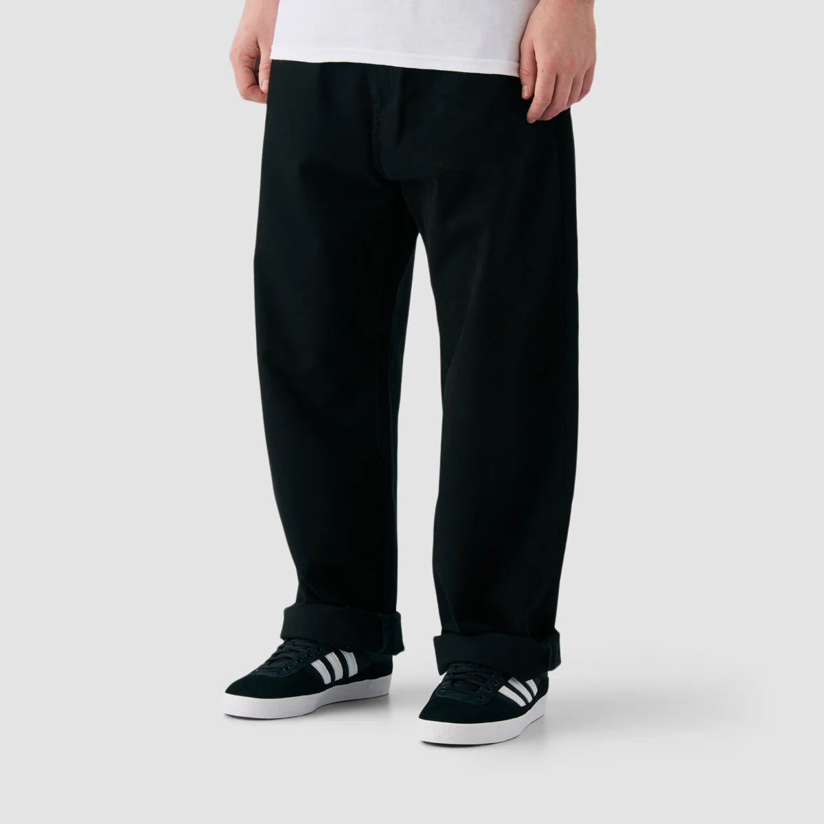 Carhartt WIP Landon Loose Fit Pants Black Rinsed - Image 2