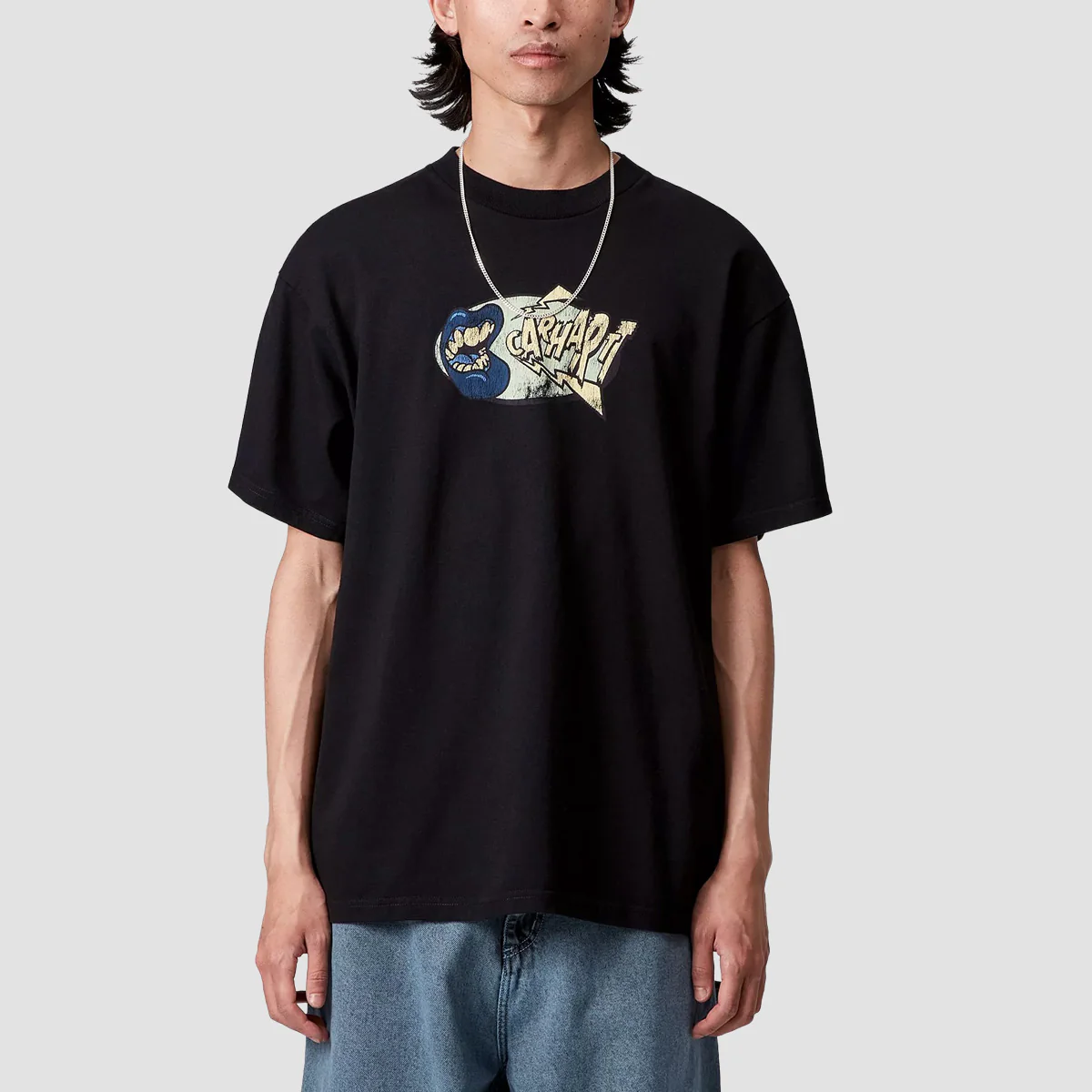 Carhartt WIP Louder T-Shirt Black Heavy Enzyme Wash