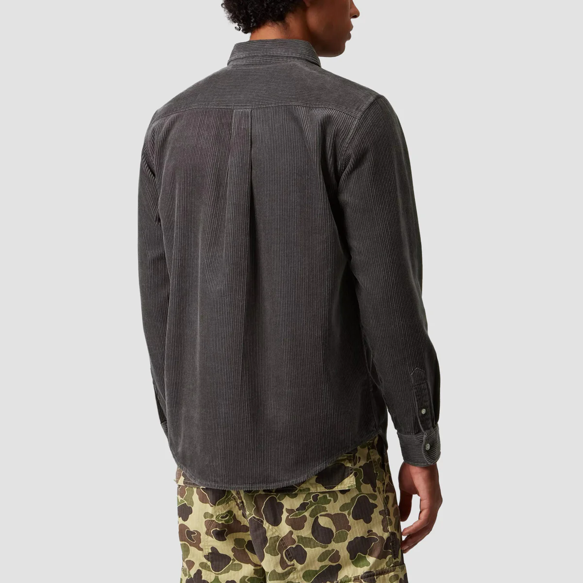 Carhartt WIP Madison Cord Longsleeve Shirt Graphite/Graphite - Image 2