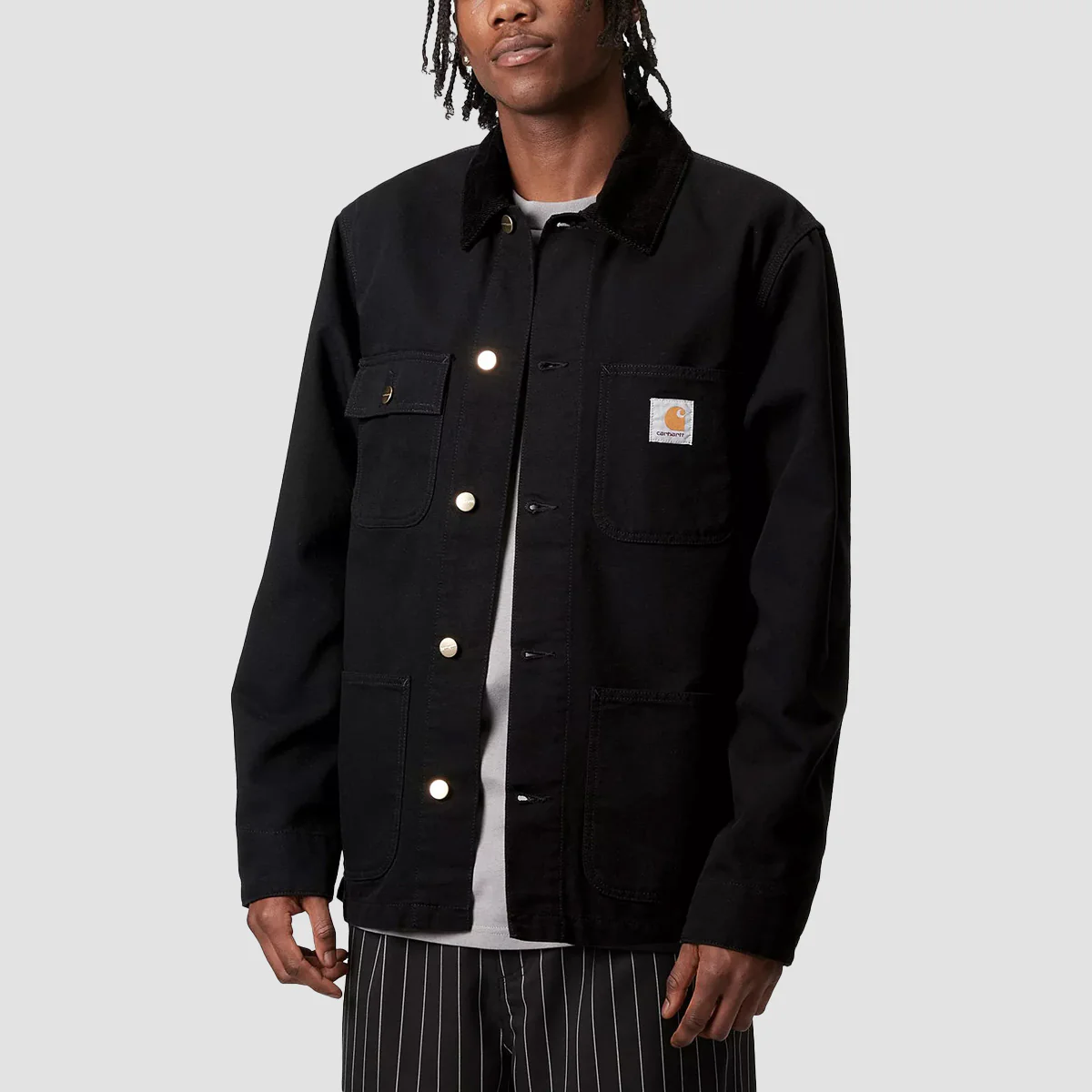 Carhartt WIP Michigan Coat Black/Black Rinsed