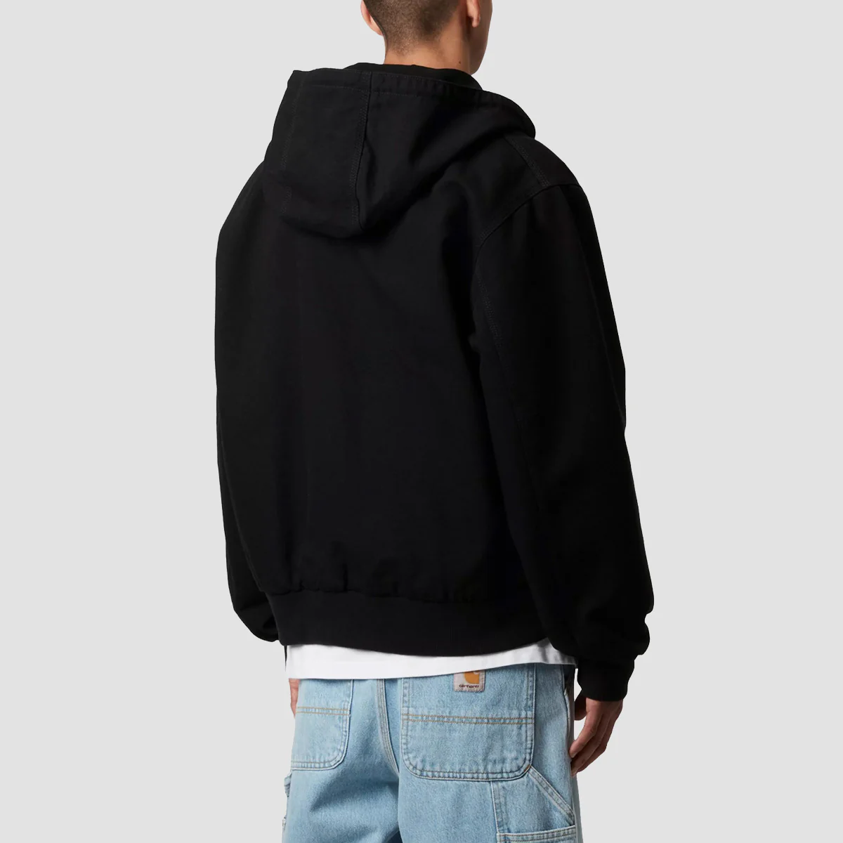 Carhartt WIP OG Active Jacket Black Rinsed Canvas - Image 2