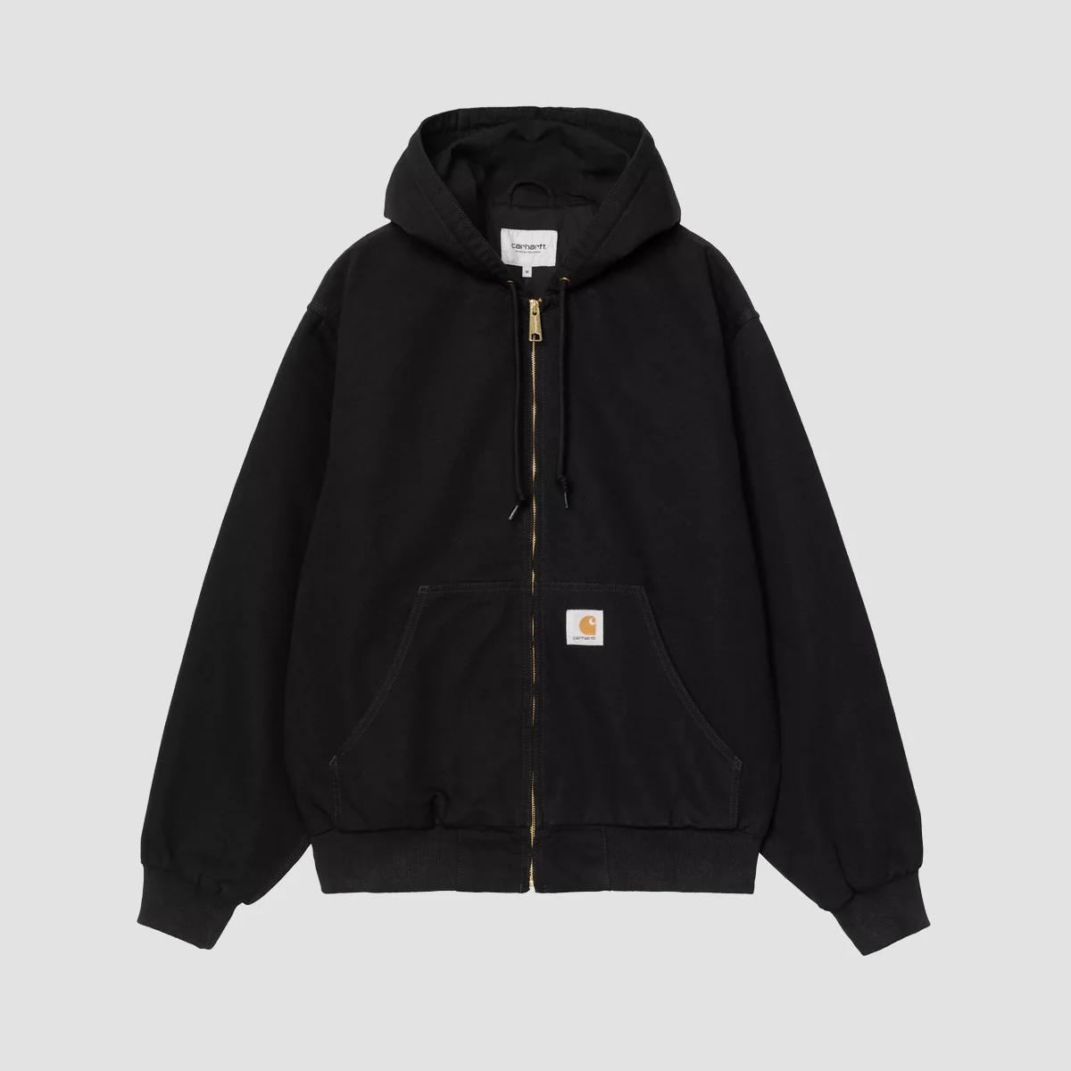 Carhartt WIP OG Active Jacket Black Rinsed Canvas - Image 3