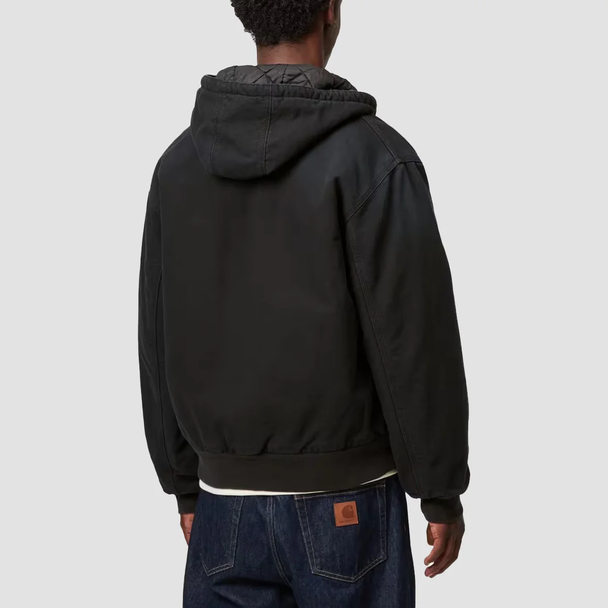 Carhartt WIP OG Active Jacket Black Stone Canvas - Image 2