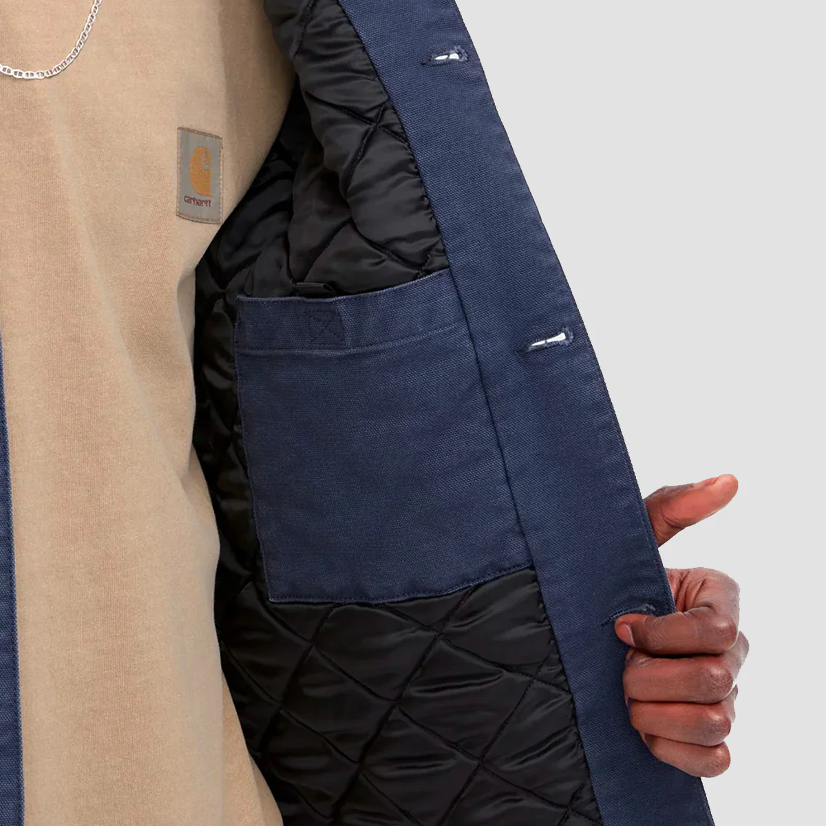 Carhartt WIP OG Chore Coat Enzian/Black Aged Canvas - Image 2