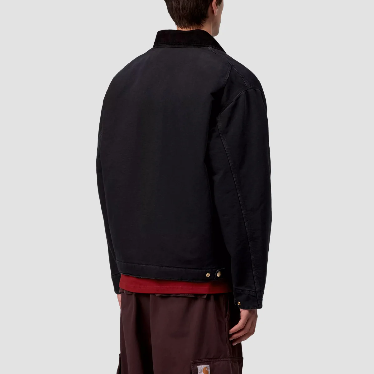 Carhartt WIP OG Detroit Jacket Black/Black Stone Canvas - Image 2