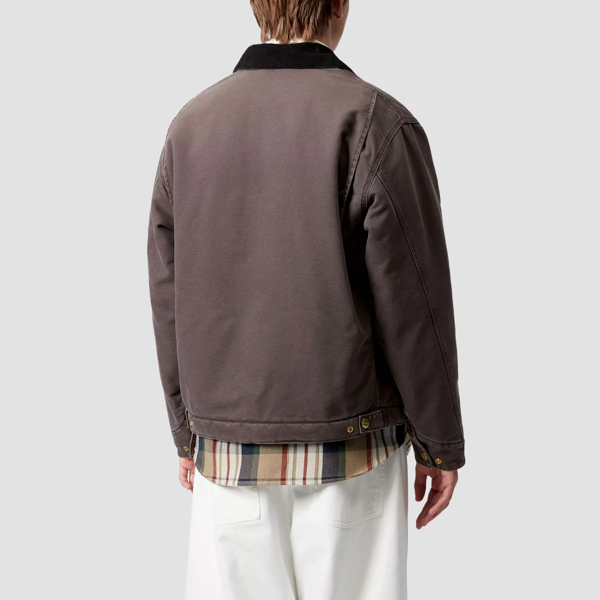Carhartt WIP OG Detroit Jacket Tobacco/Black Stone Canvas - Image 2