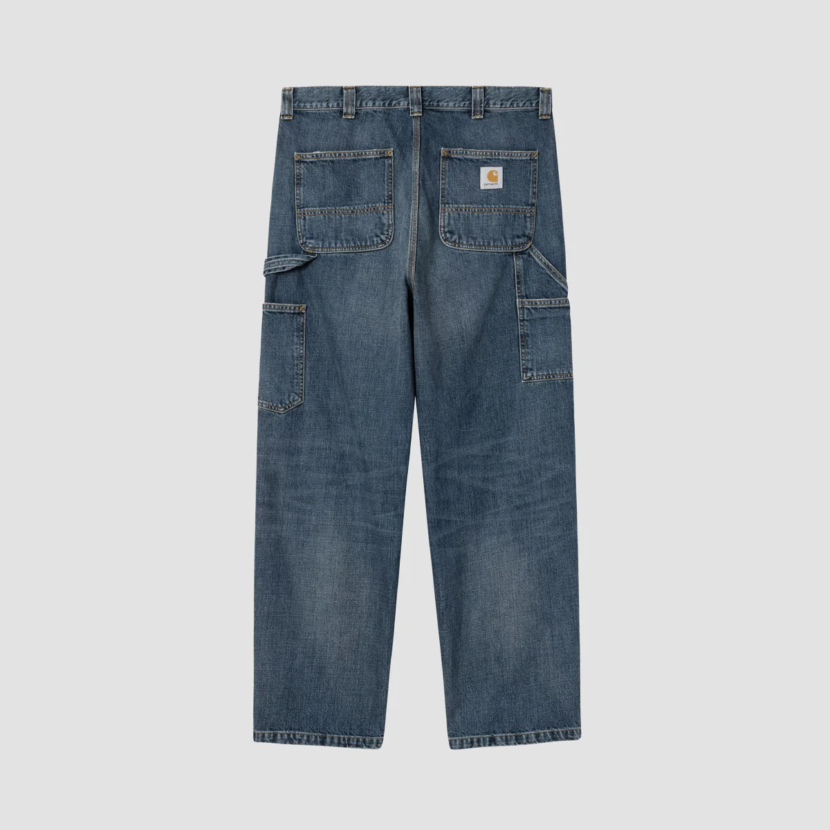 Carhartt WIP OG Double Knee Loose Fit Jeans Blue Dark Used Wash - Image 4