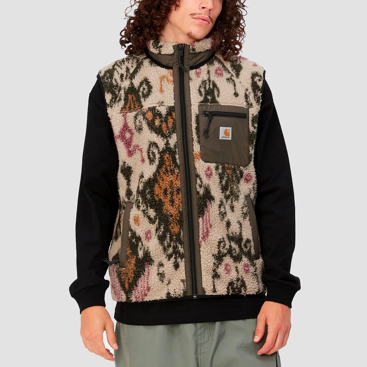 Carhartt WIP Prentis Vest Liner Jacket Baru Jacquard/Wall/Cypress - Image 2