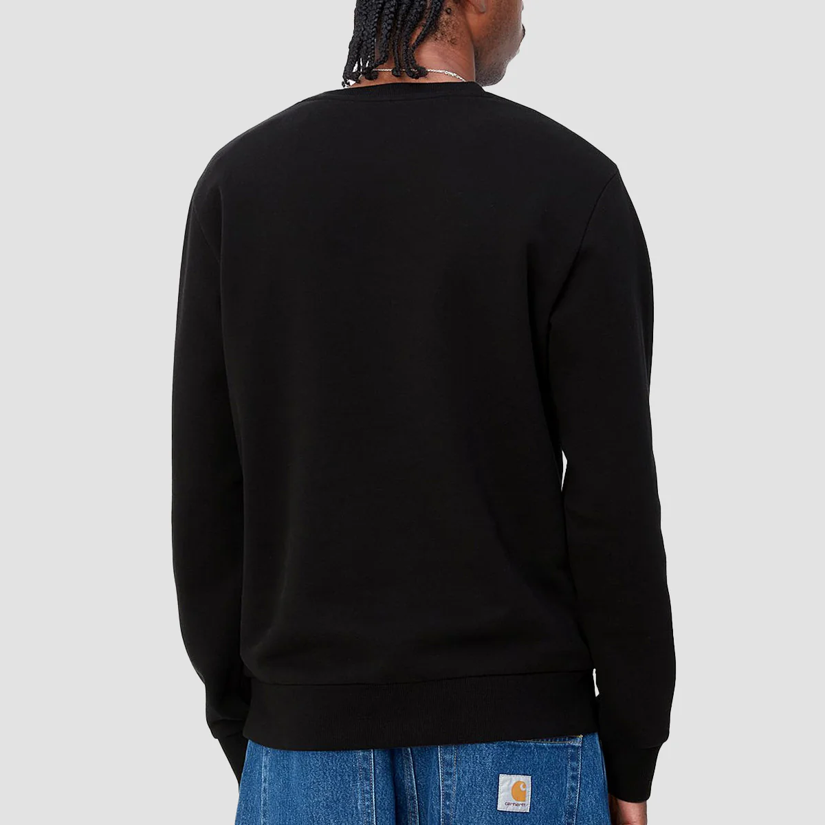 Carhartt WIP Script Embroidery Crew Sweatshirt Black/White - Image 2