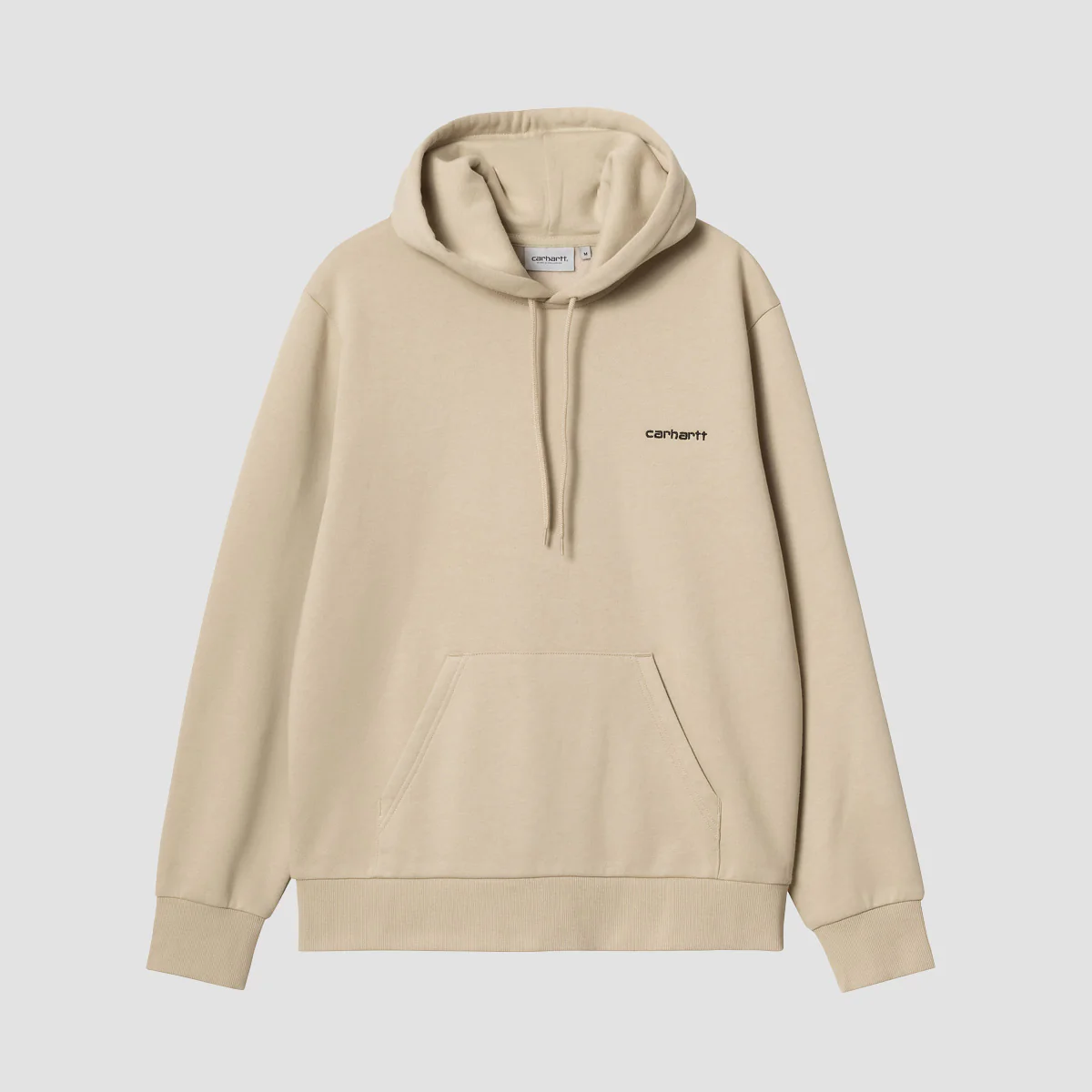 Carhartt WIP Script Embroidery Pullover Hoodie Wall/Black - Image 3