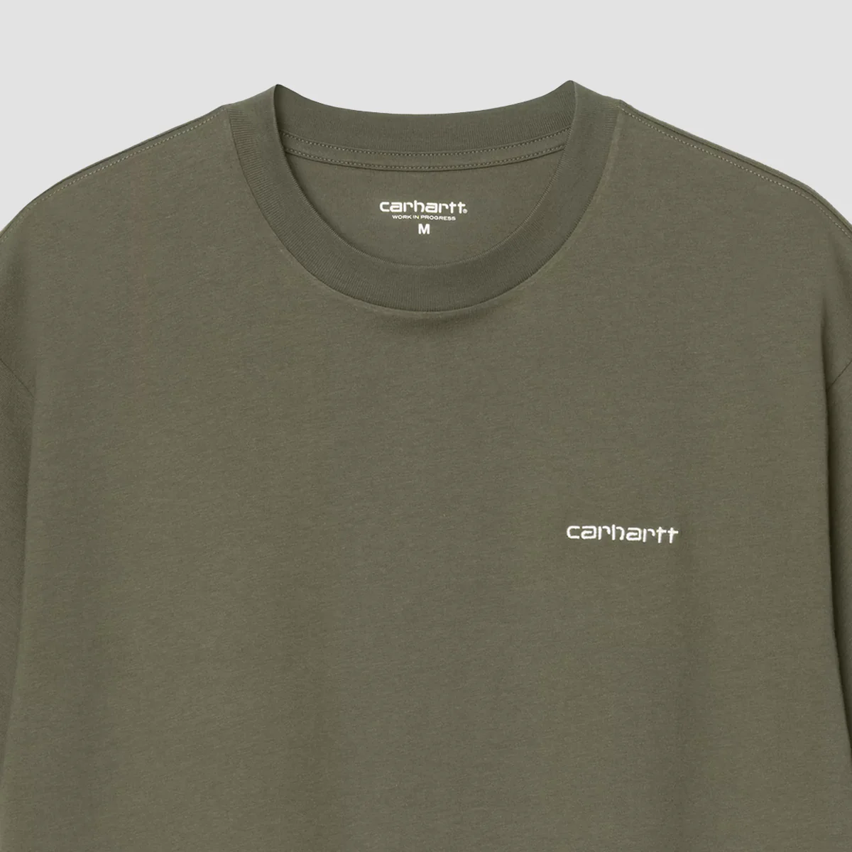 Carhartt WIP Script Embroidery T-Shirt Leaf/White - Image 2