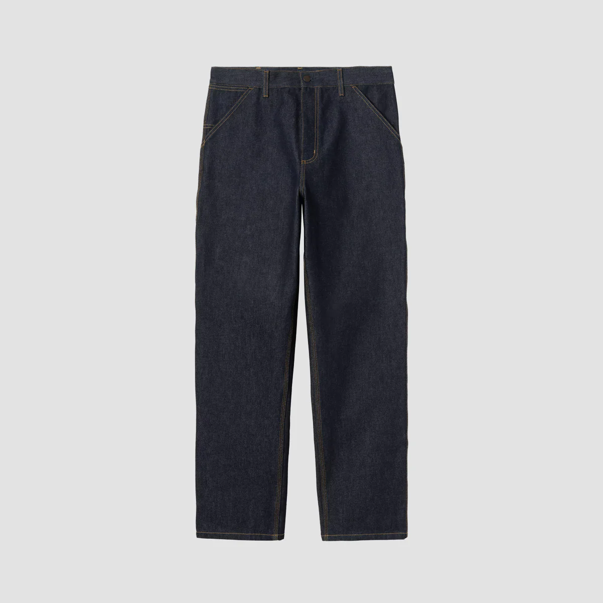 Carhartt WIP Single Knee Relaxed Straight Fit Jeans Blue Rigid - Image 3