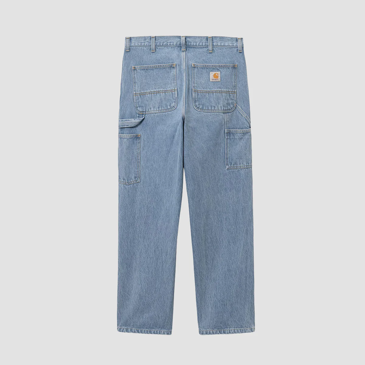 Carhartt WIP Single Knee Relaxed Straight Fit Jeans Blue Stone Bleached - Image 3