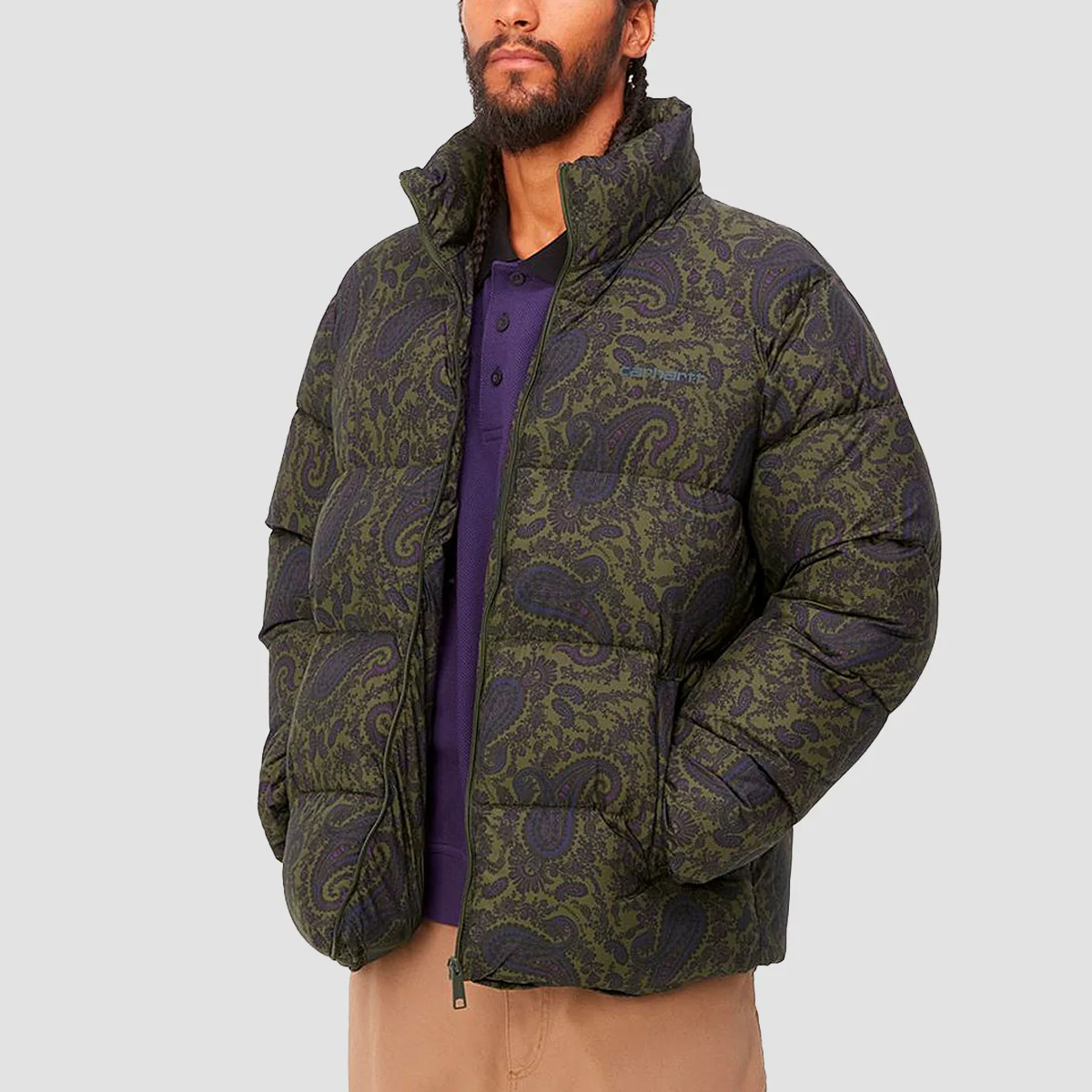 Carhartt WIP Springfield Jacket Paisley Print/Plant/Black - Image 2