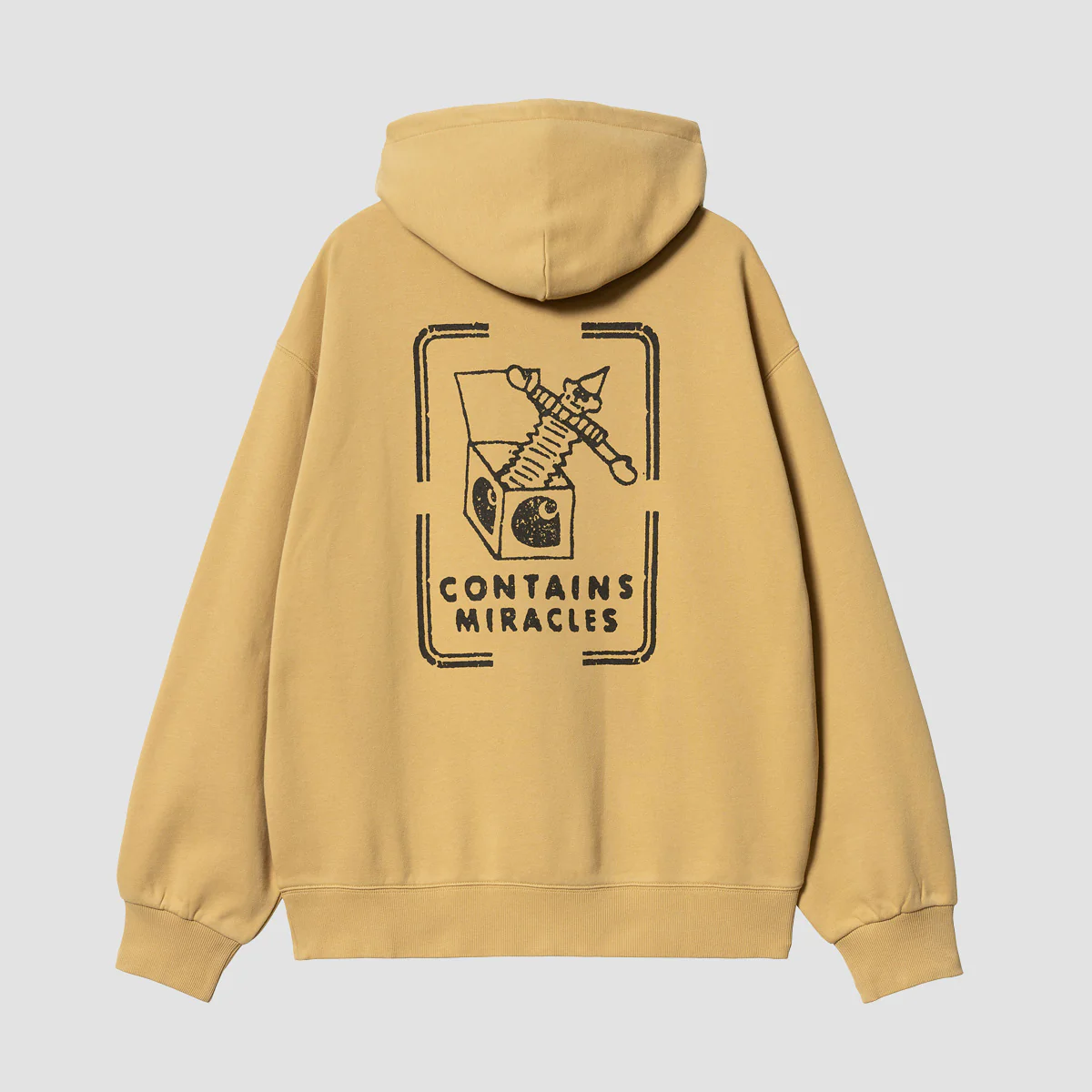 Carhartt WIP Stamp Pullover Hoodie Bourbon/Black Stone Washed - Image 2