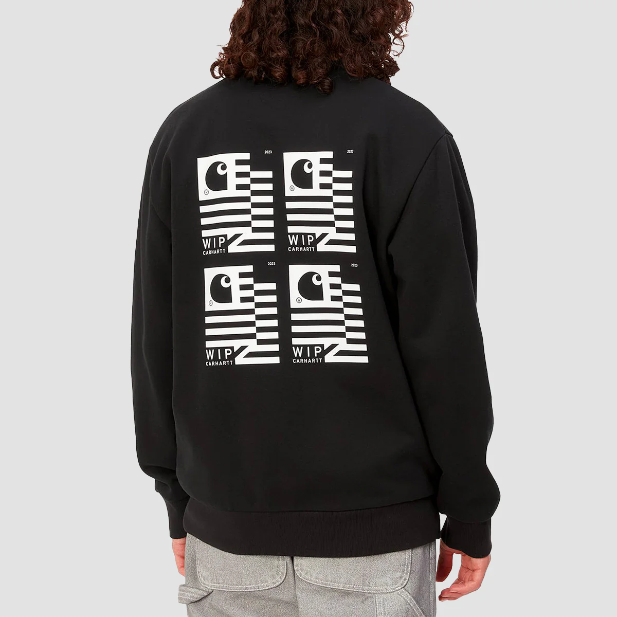 Carhartt WIP Stamp State Crew Sweat Black/White - Image 2