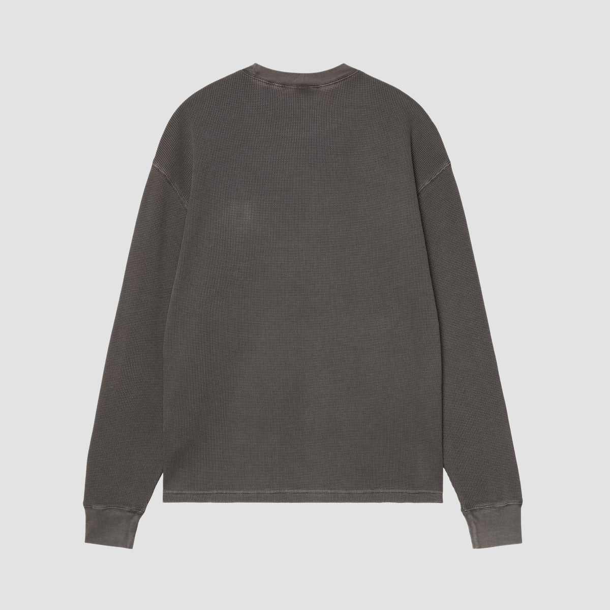 Carhartt WIP Vista Waffle Longsleeve T-Shirt Black Garment Dyed - Image 2