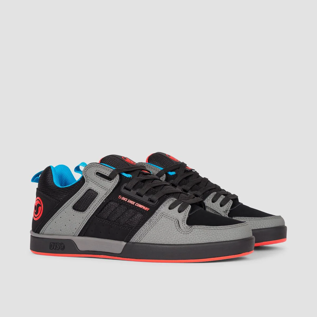 DVS Comanche 2.0+ Shoes - Charcoal/Black/Fiery Red/Blue Nubuck - Image 2