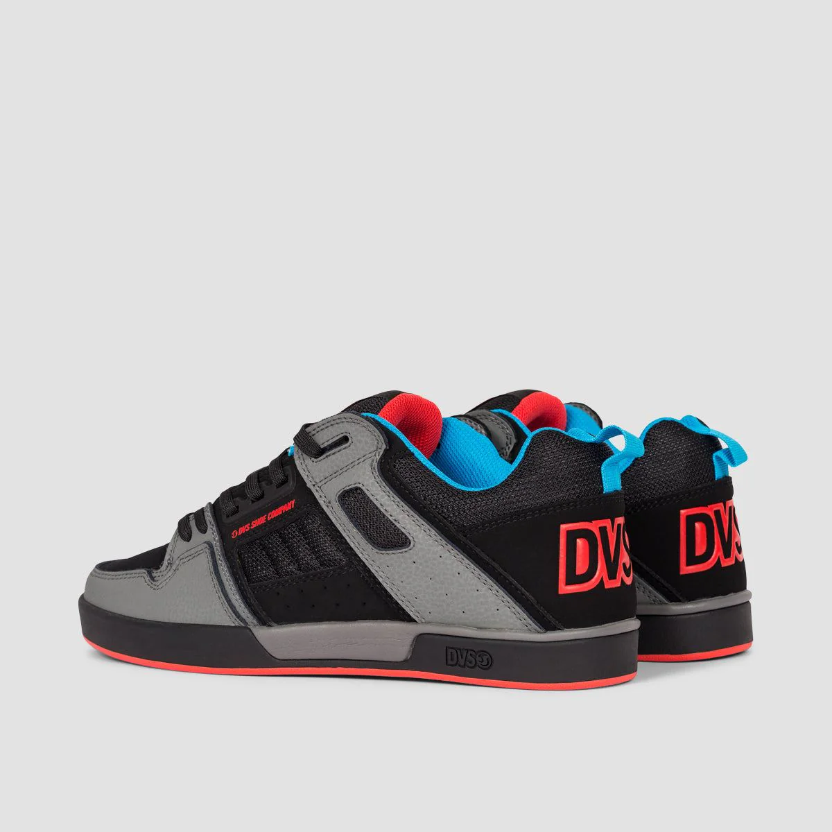 DVS Comanche 2.0+ Shoes - Charcoal/Black/Fiery Red/Blue Nubuck - Image 3