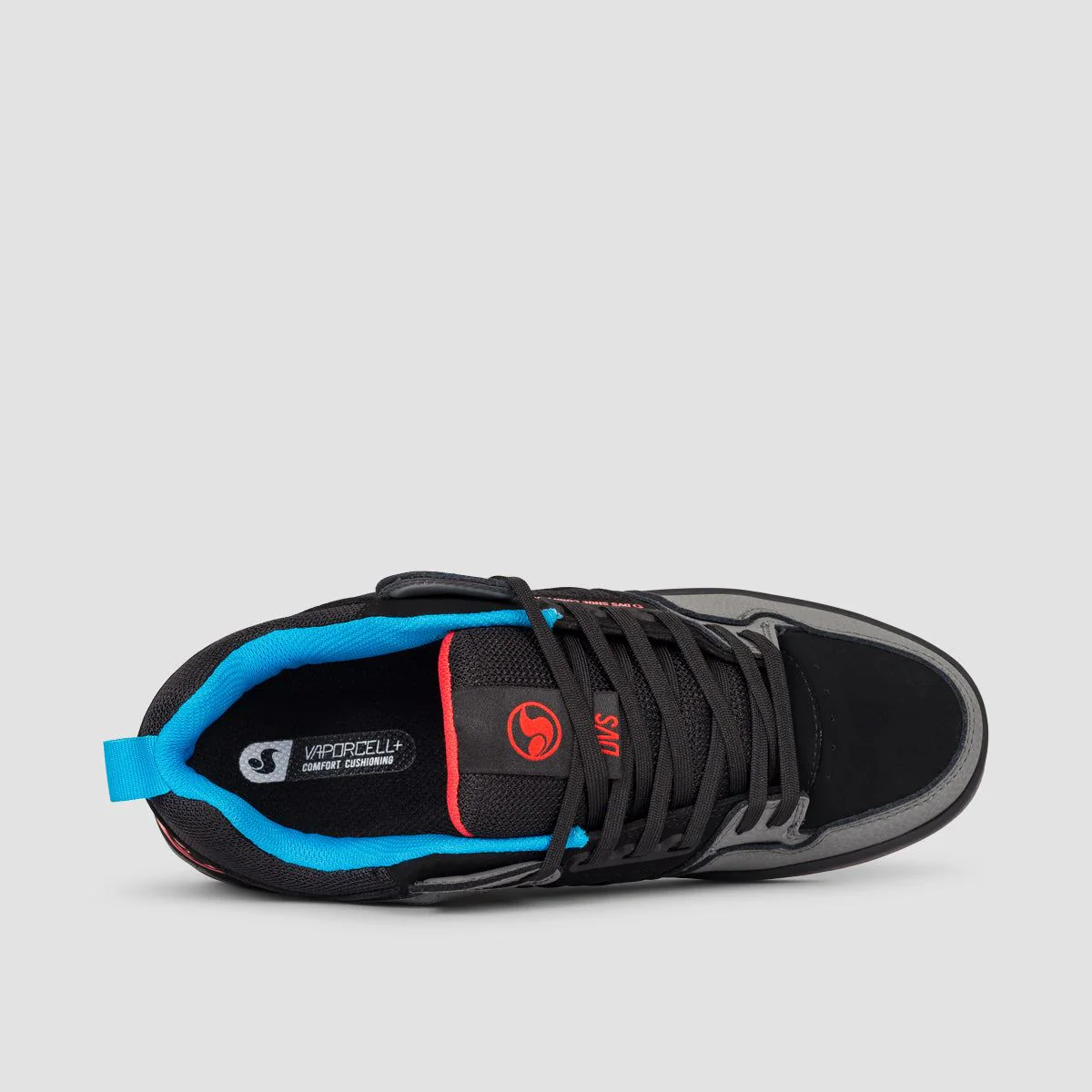 DVS Comanche 2.0+ Shoes - Charcoal/Black/Fiery Red/Blue Nubuck - Image 4