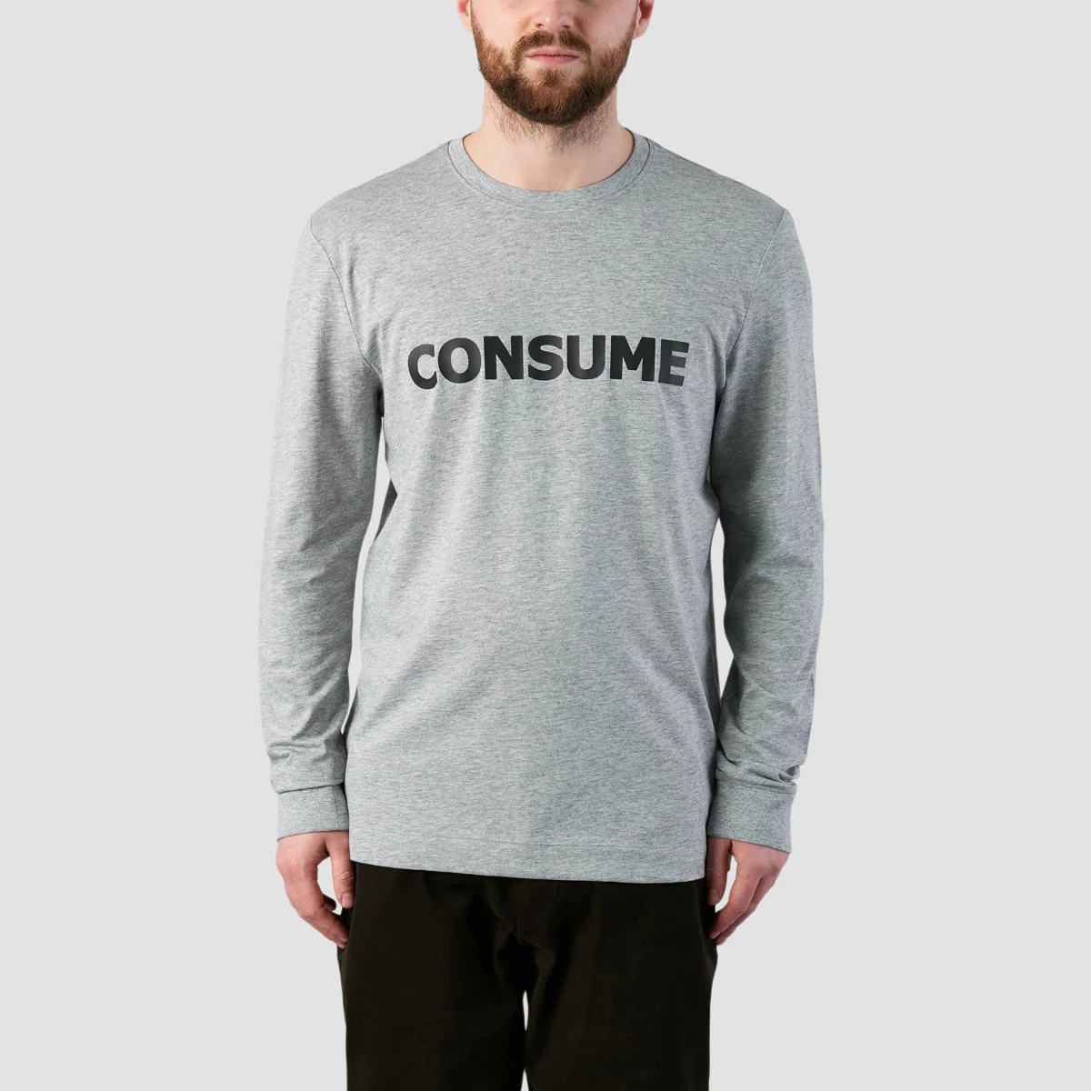 Consume Logo Longsleeve T-Shirt Athletic Heather/Black