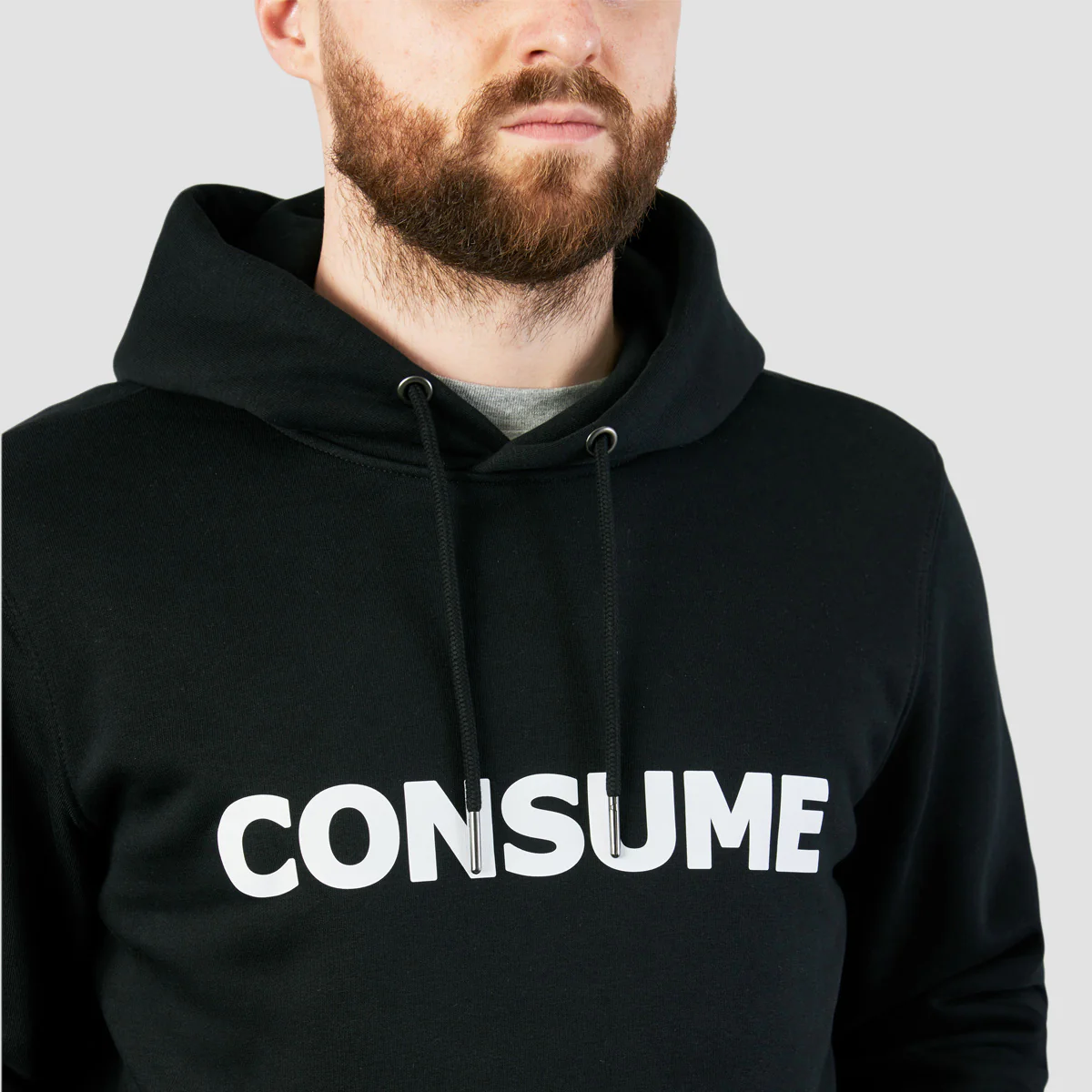 Consume Logo Pullover Hoodie Black/White - Image 3