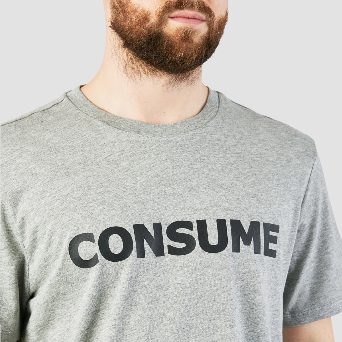 Consume Logo T-Shirt Athletic Heather/Black - Image 2