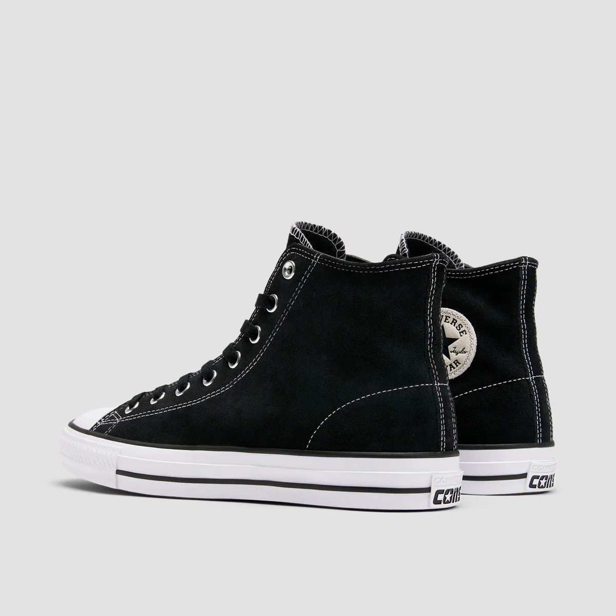 Converse Chuck Taylor All Star Pro High Top Shoes - Black/Black/White - Image 3