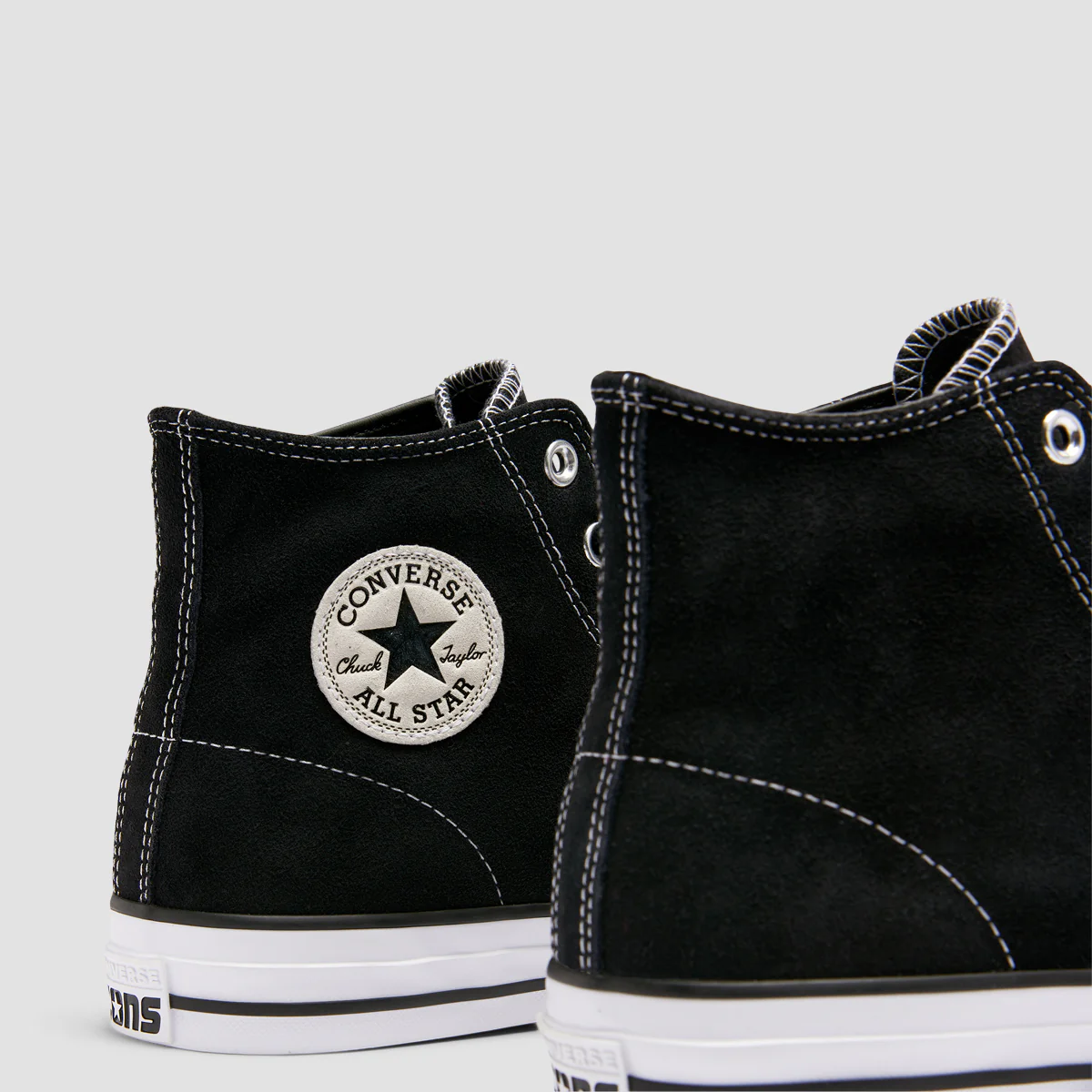Converse Chuck Taylor All Star Pro High Top Shoes - Black/Black/White - Image 6