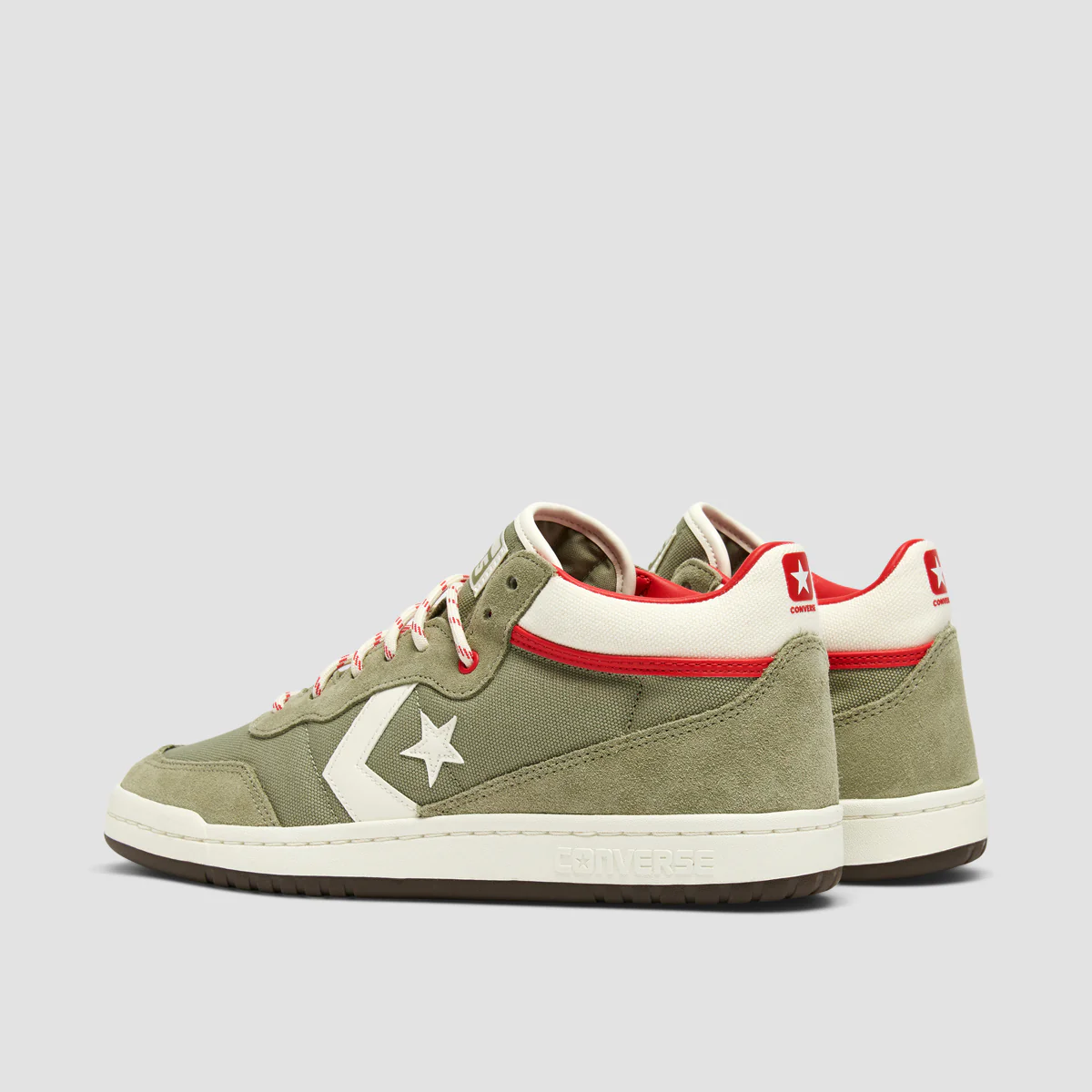 Converse Fastbreak Pro Mid Top Shoes - Light Field Surplus/Red/Egret - Image 3