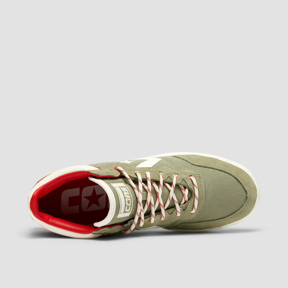 Converse Fastbreak Pro Mid Top Shoes - Light Field Surplus/Red/Egret - Image 4
