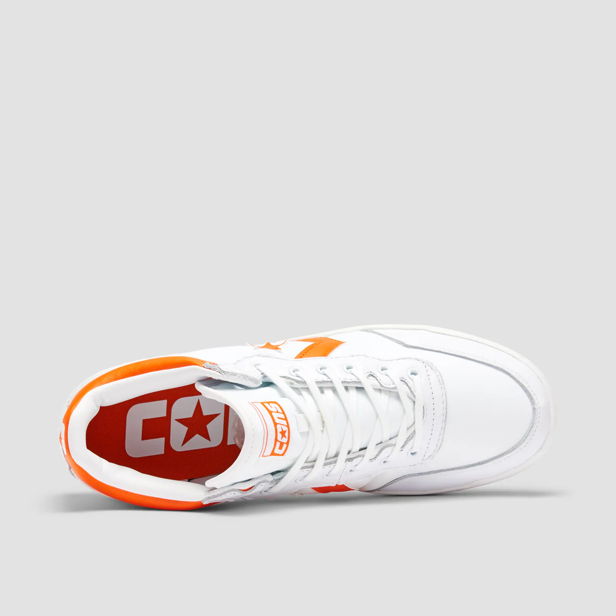 Converse Fastbreak Pro Mid Top Shoes - White/Orange/White - Image 4