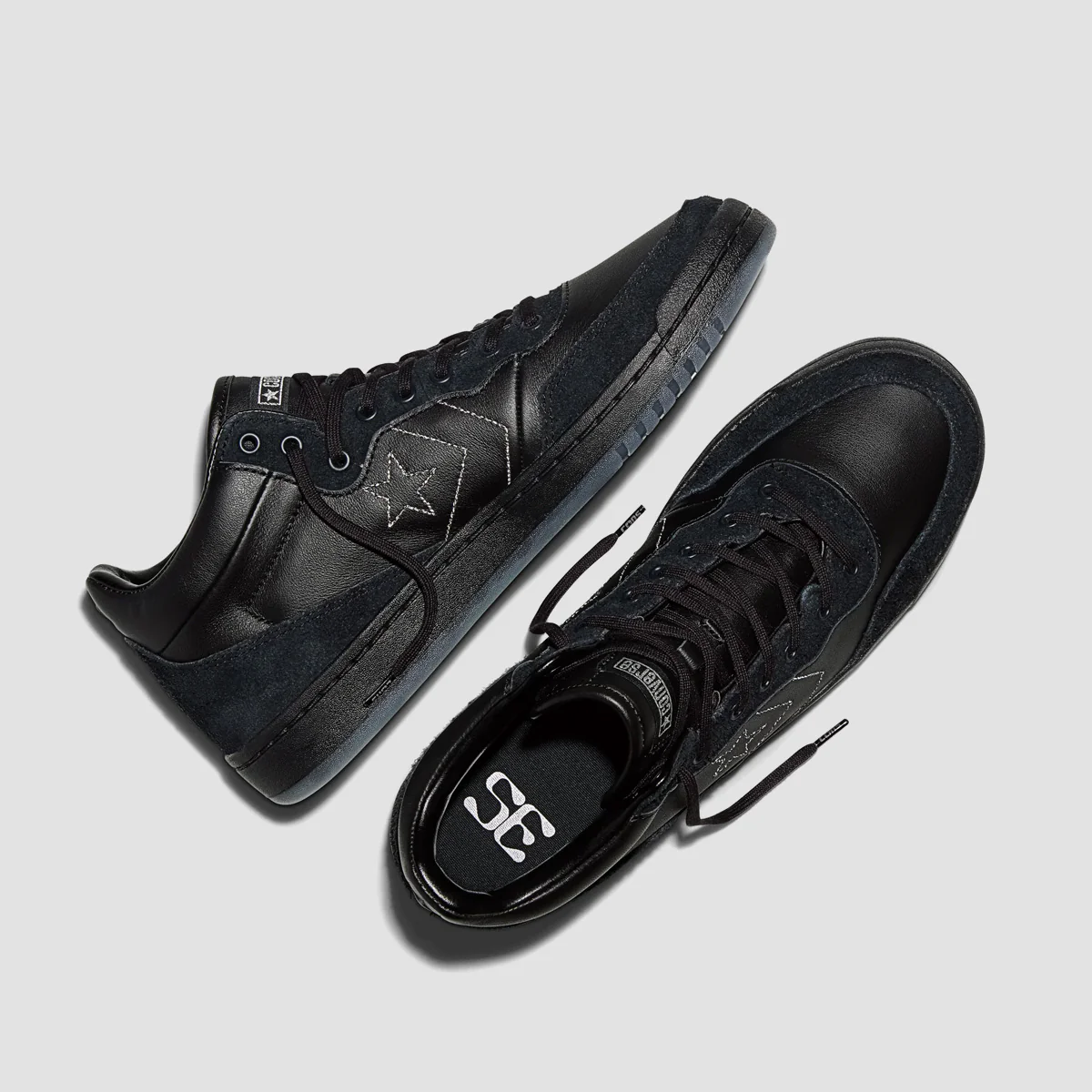 Converse Sage Elsesser Fastbreak Pro Mid Top Shoes - Black/Black/Black - Image 3
