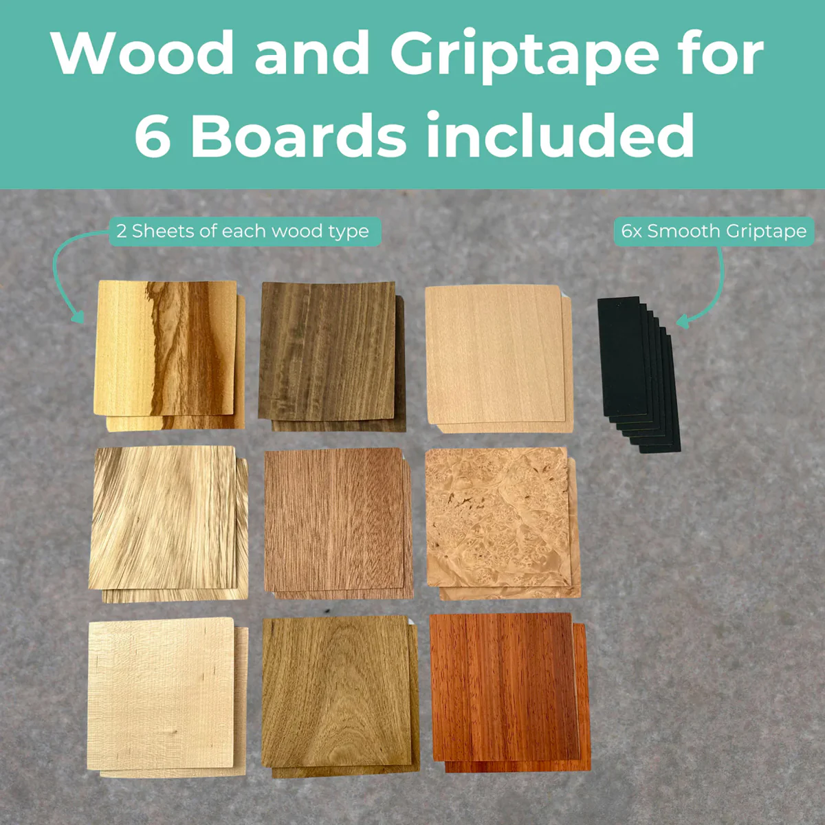 CRESKATE Special Fingerboard Veneer - 6 Boards - Image 4