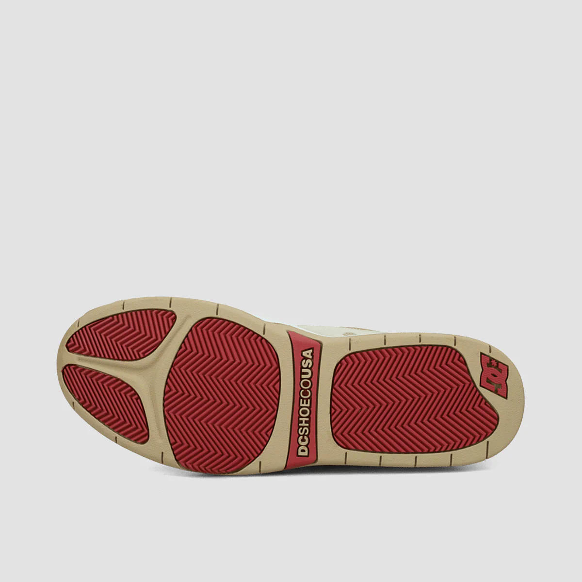 DC Ascend Shoes - Taupe/Silver/Red - Image 3