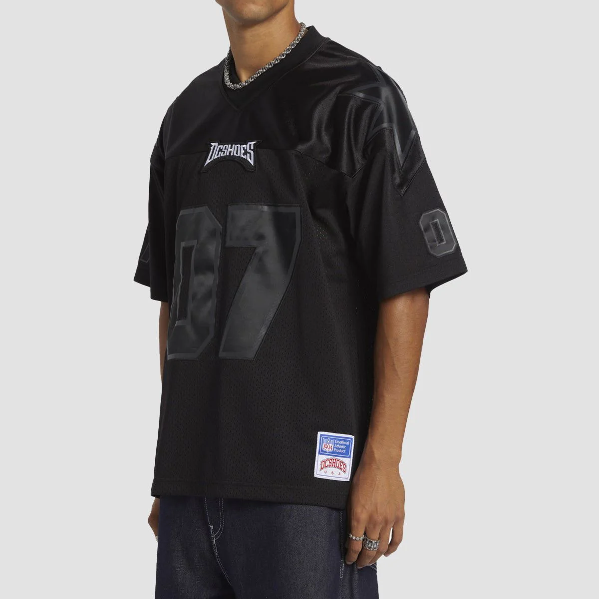 DC Blackout Football Jersey T-Shirt Black - Image 2