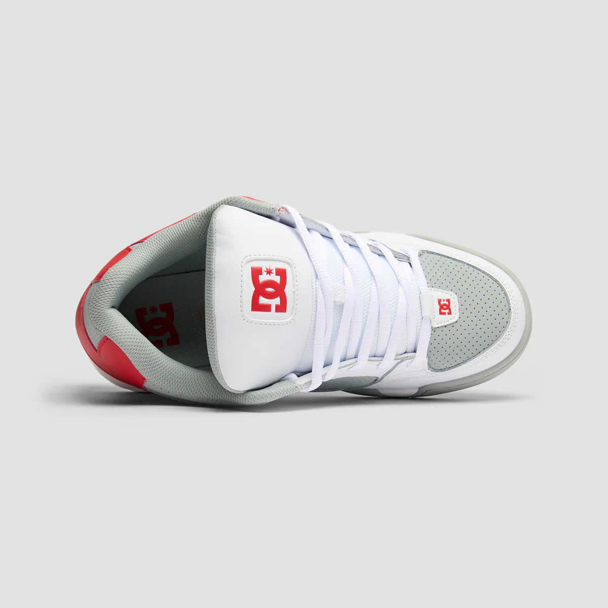 DC Command Shoes - White/Grey/Red - Image 4