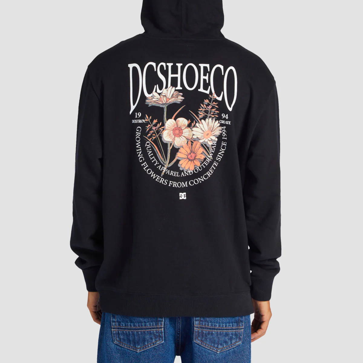 DC Concrete Pullover Hoodie Black - Image 2