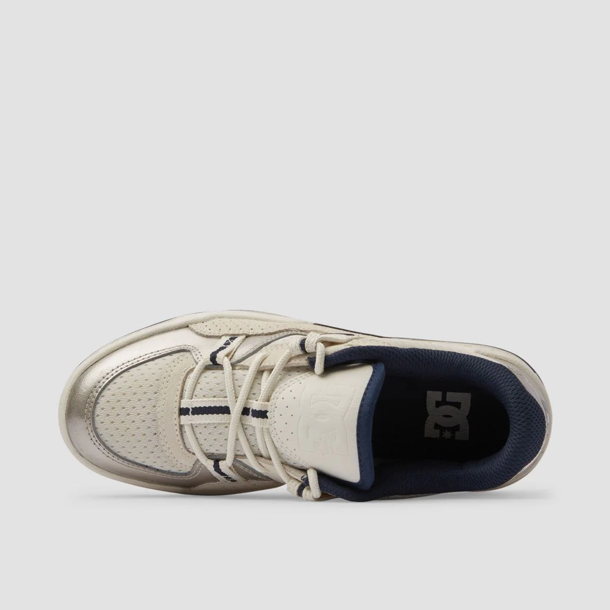 DC Construct Shoes - White/White/Champagne - Womens - Image 4