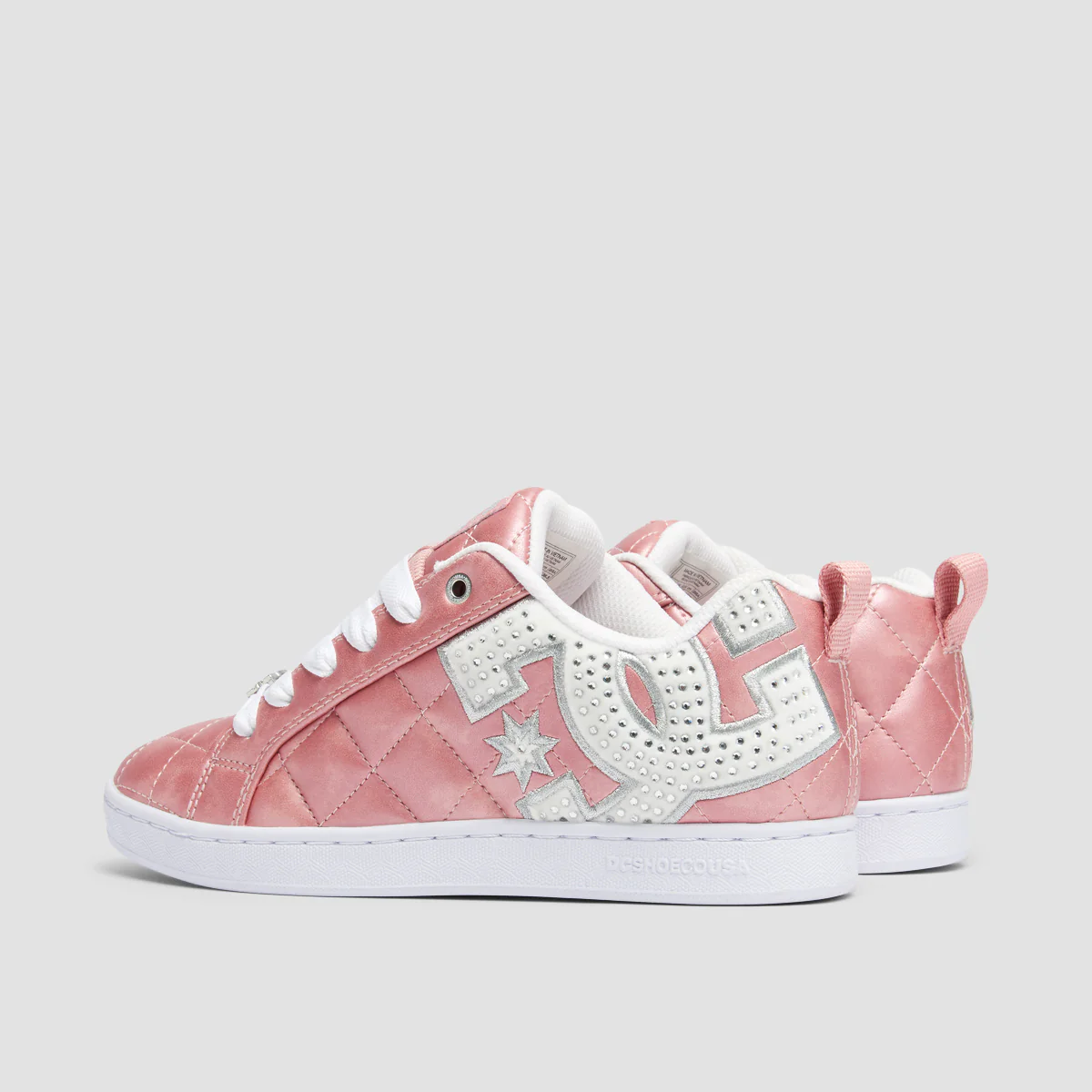 DC Court Graffik SE Shoes - Pink With Silver - Womens - Image 3