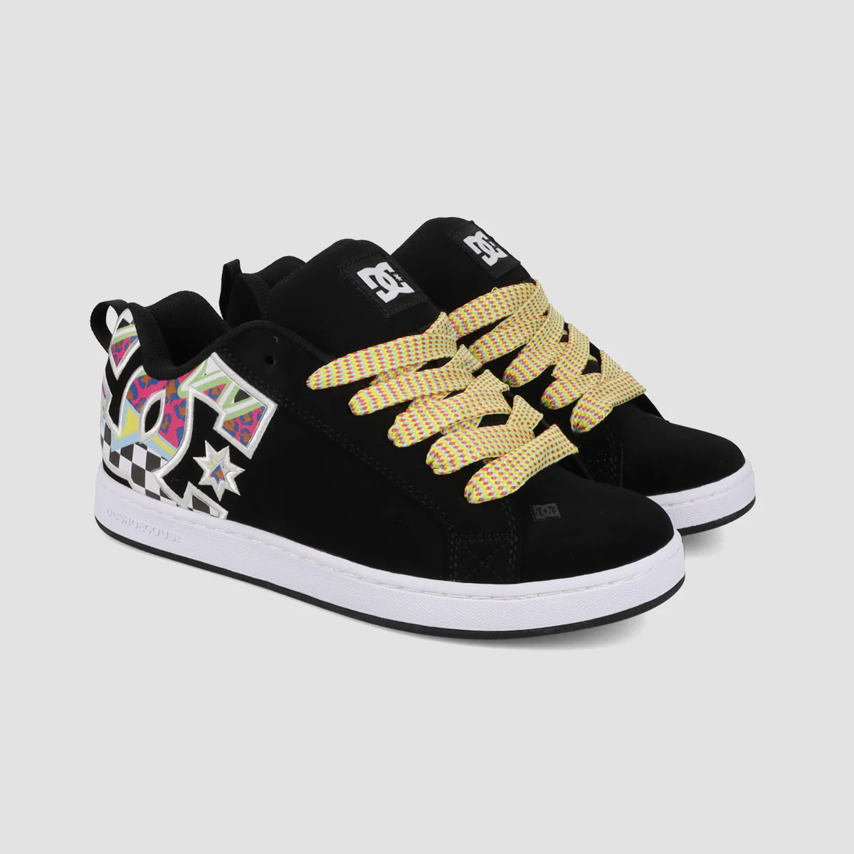 DC Court Graffik Shoes - Black/Multi/White - Womens - Image 2