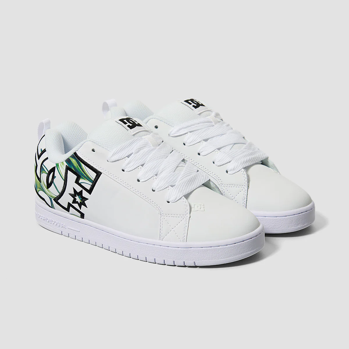 DC Court Graffik Shoes - Liquid Fuego White - Image 2