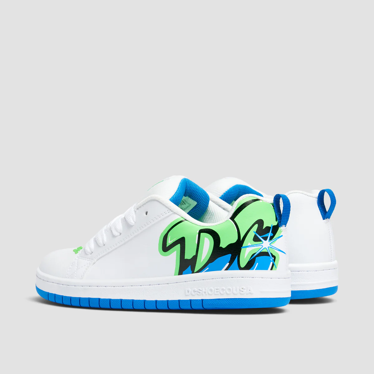 DC Court Graffik Shoes - White/Graffiti Print - Kids - Image 3
