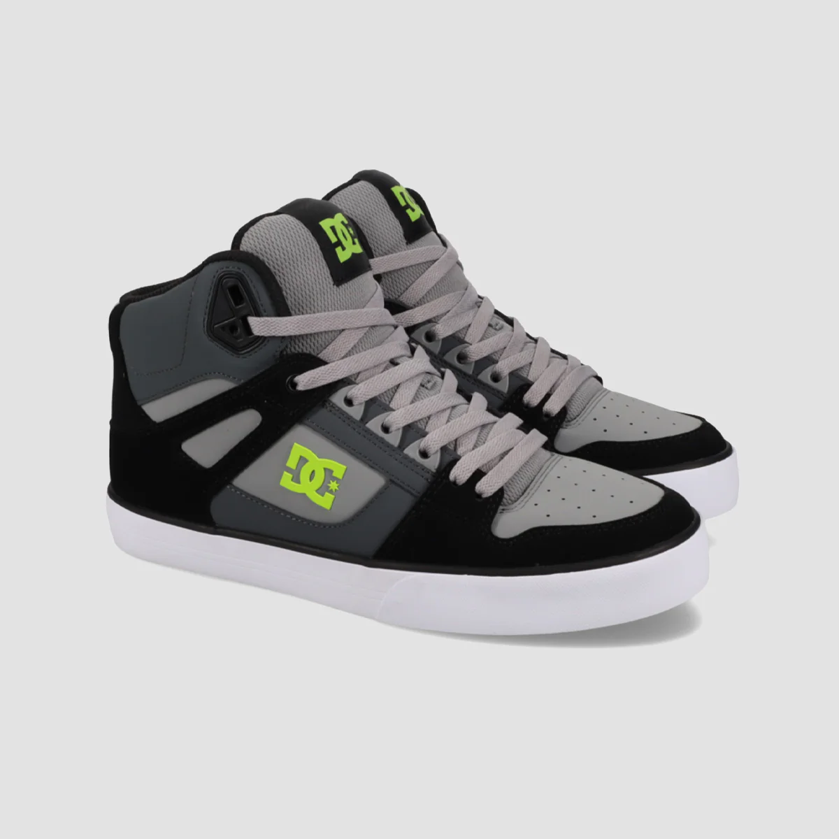 DC DC Pure High-Top WC Shoes - Black/Lime - Image 2