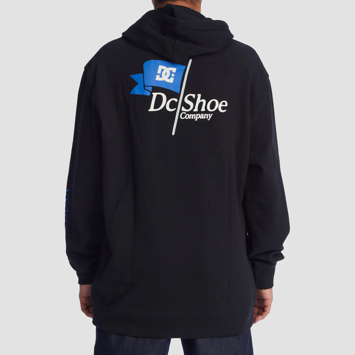 DC Flagged Pullover Hoodie Black - Image 2