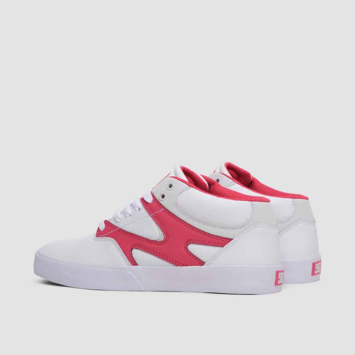 DC JK V Mid 0Waste Shoes - White/Grey/Red - Image 3