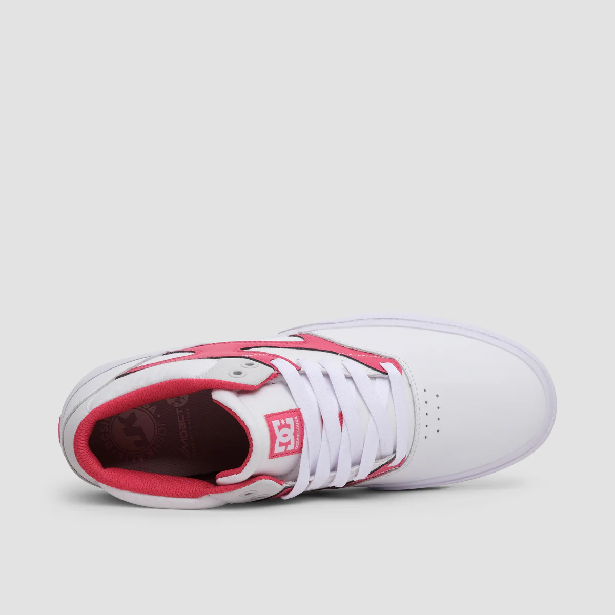 DC JK V Mid 0Waste Shoes - White/Grey/Red - Image 4