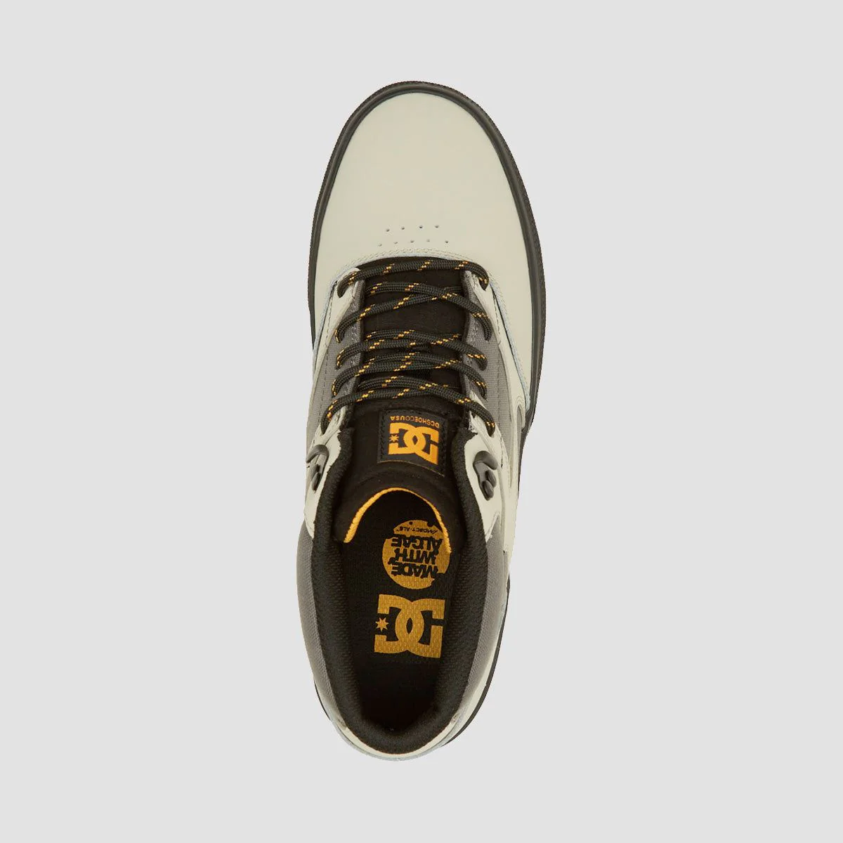 DC Kalis Mid WNT Shoes - Heather Grey/Gold Cream - Image 3