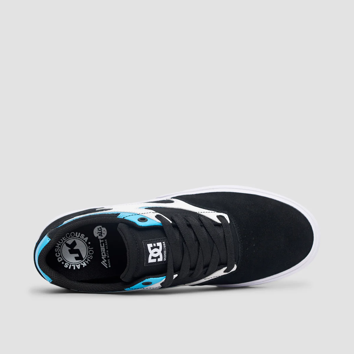 DC Kalis Vulc Shoes - Black/White/Blue - Image 4
